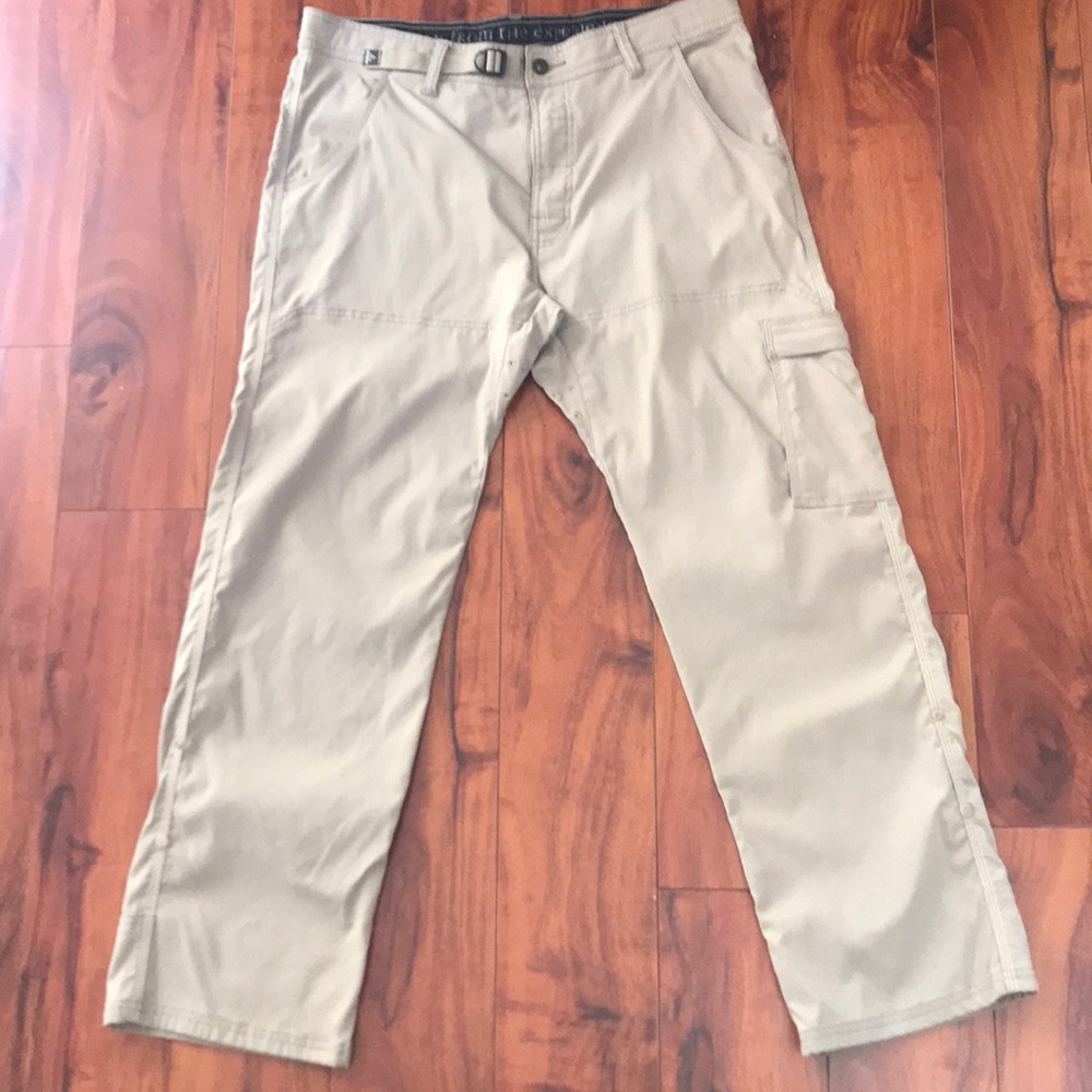 Prana Stretch Zion Pants Hiking Tavel 36/30 Brown